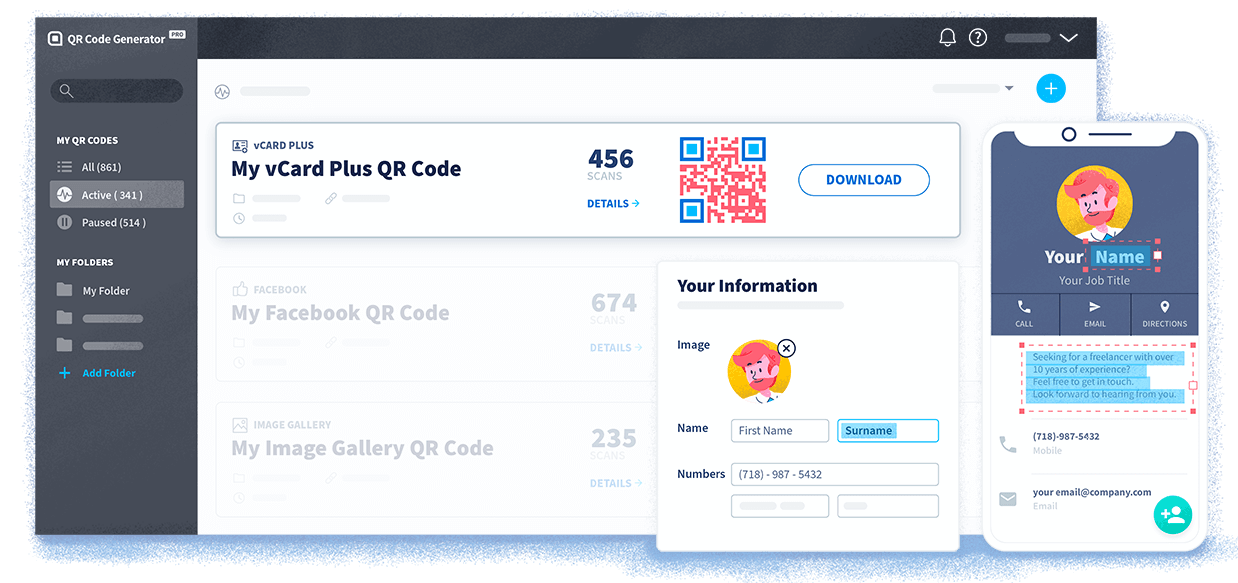 QR Code Generator PRO は、オールインワンの QR コードマーケティングプラットフォームです